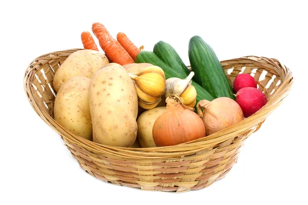 Different vegetables in a basket — Stock Photo, Image