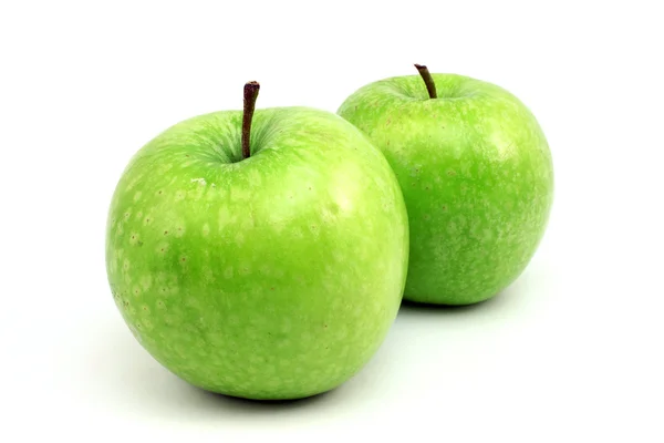 Dos hermosas manzanas verdes —  Fotos de Stock