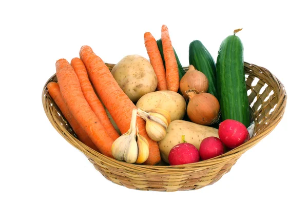 Full vegetable basket — Stock Photo, Image