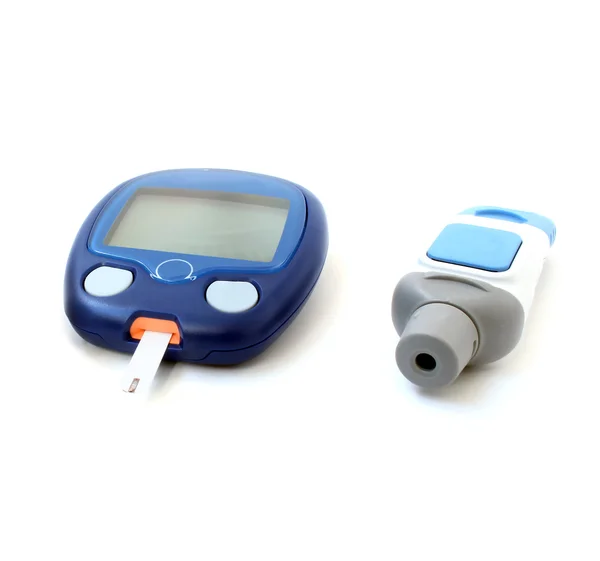 Glucometer and lancing tool — Stock Photo, Image