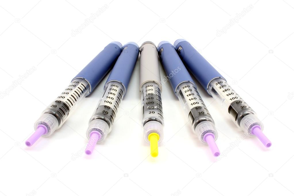 Five syringe pens