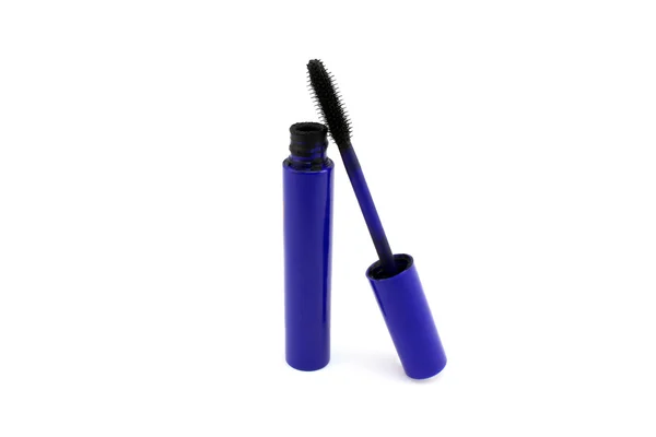 Mascara em tubo azul — Fotografia de Stock