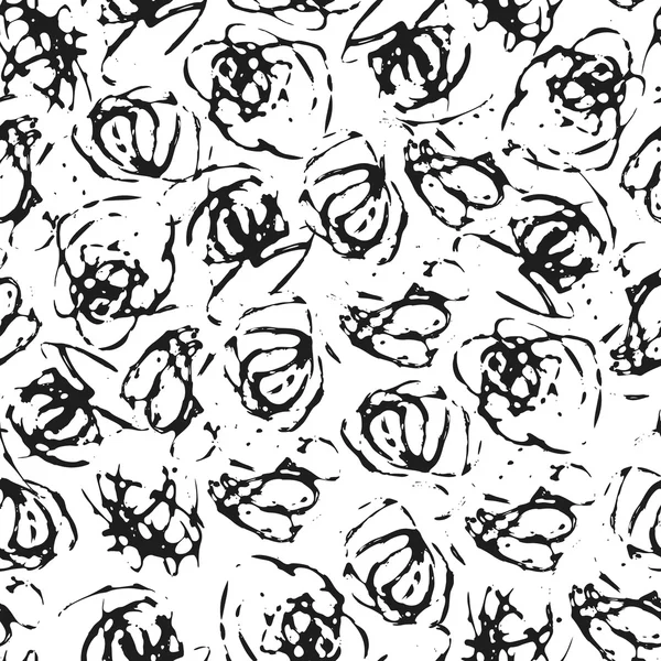 インク手の描かれた抽象的なシームレス パターン — ストックベクタ