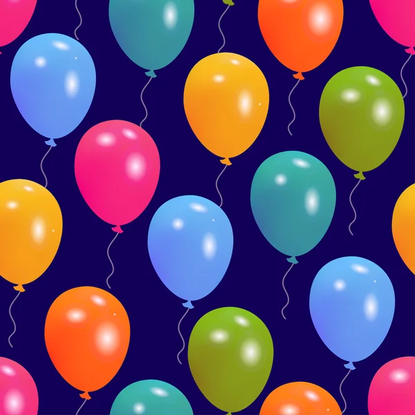 Balloons party seamless pattern — Stock Vector