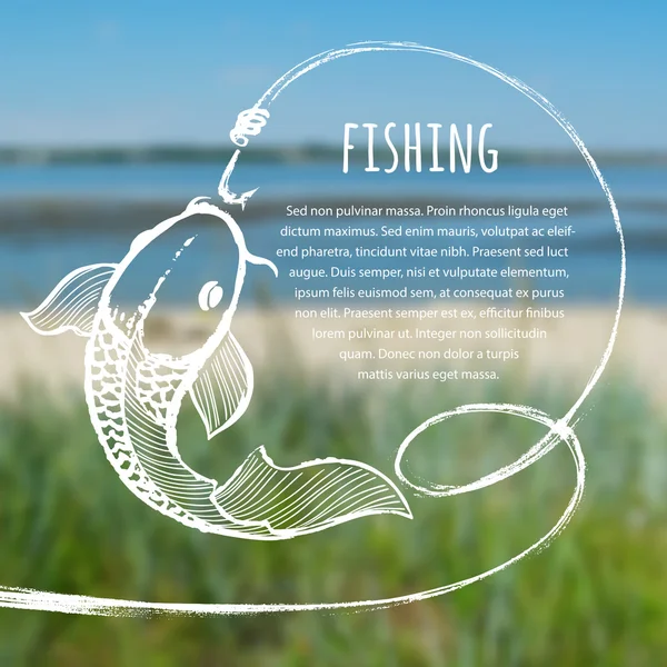 Balık tutma bulanık fotoğraf arka plan