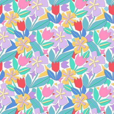 Çiçek açan uygulama biçiminde pürüzsüz desen