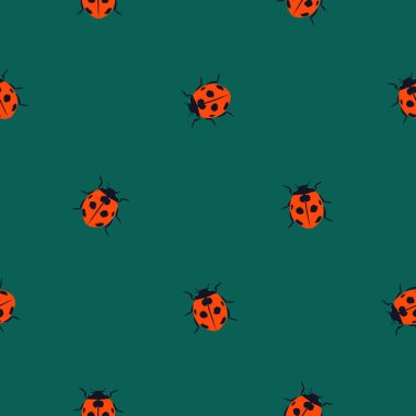 - Böcek koleksiyonu. Parlak ve komik böcekleri olan kusursuz bir model. Renkli geometrik uğur böcekleri.