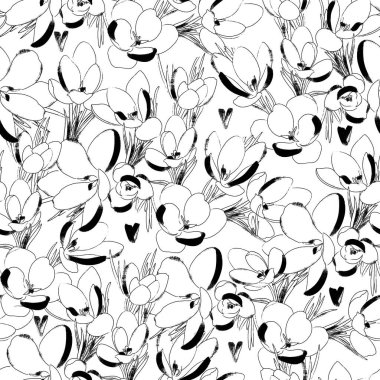 Çiçek desenli, timsah desenli, bahar çiçekli kusursuz çizimler.