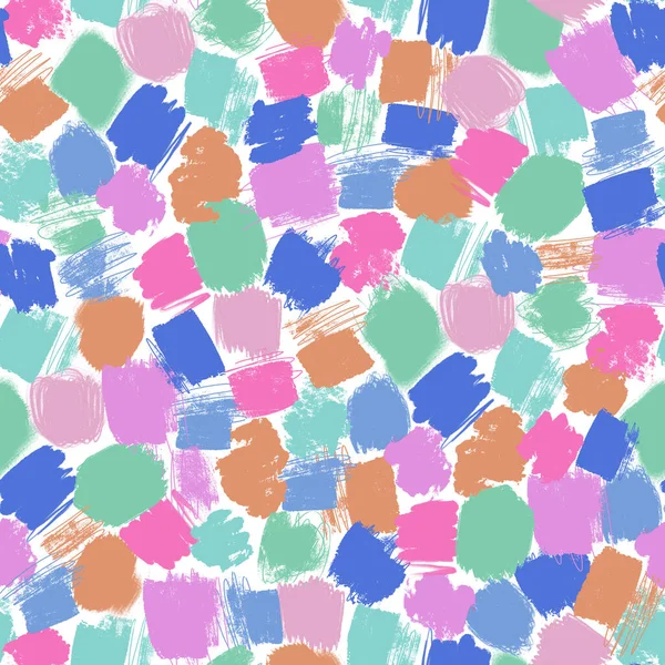 Abstract naadloos patroon met kleurrijke penseelstreken — Stockfoto