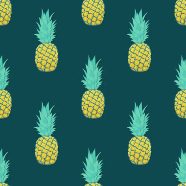 Ananas desenli pürüzsüz bir yazı tasarımı