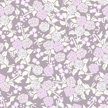 Dekoratif gül ile Seamless Modeli