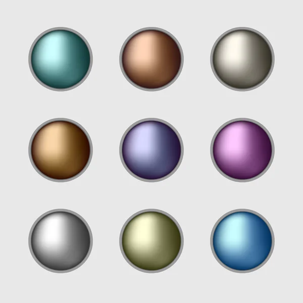 renk metalik düğme kümesi