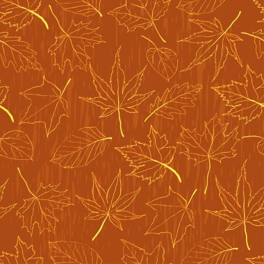 seamless modeli sonbahar yaprakları