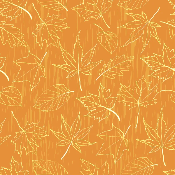 Nahtloses Muster Herbstblätter — Stockvektor