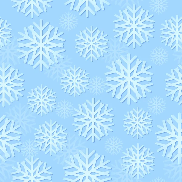 Snöflingor seamless mönster — Stock vektor