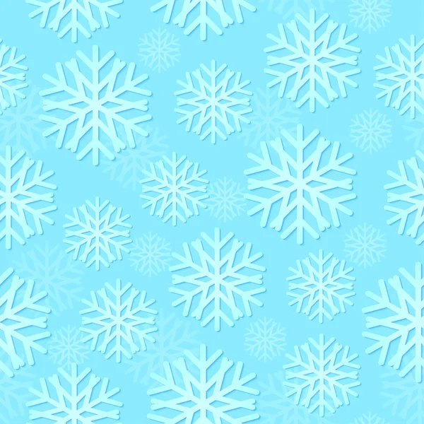 Snöflingor seamless mönster — Stock vektor