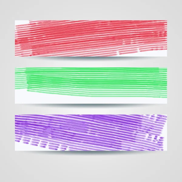 Renkli boyalı üstbilgi kümesi — Stok Vektör