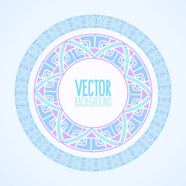 Ornated frame, vector background based on ukrainian embroidered — Stock Vector