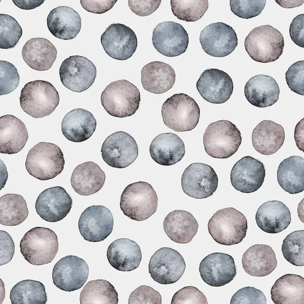 Abstract watercolor hand drawn circles seamless pattern — Stock Photo, Image