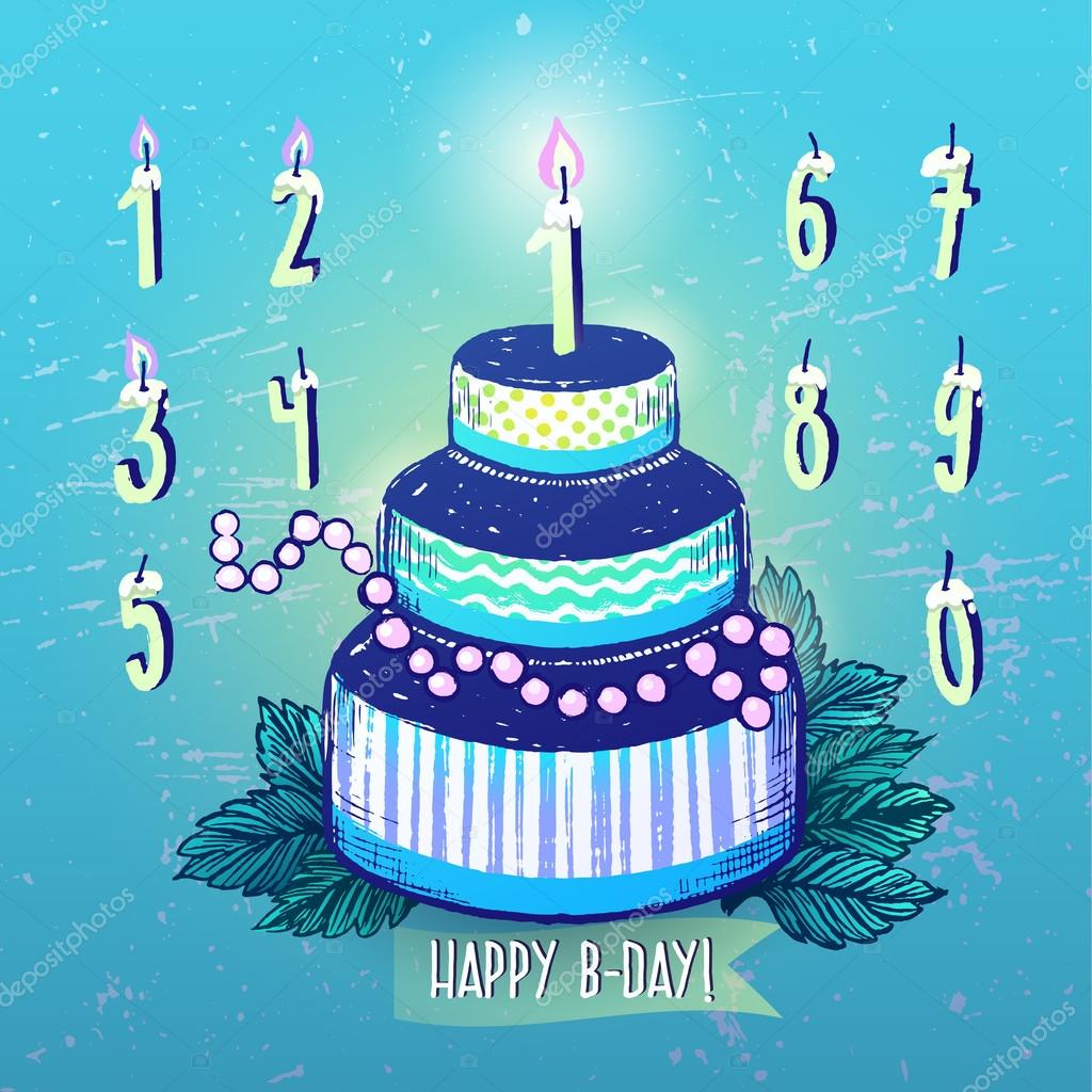 Encre Dessinee A La Main Joyeux Anniversaire Gateau Et Bougies Numeros Fixes Image Vectorielle Par Marynar C Illustration Encre Dessinee A La Main Joyeux Anniversaire Gateau Et Bougies Numeros Fixes Image Vectorielle Par Marynar C Illustration