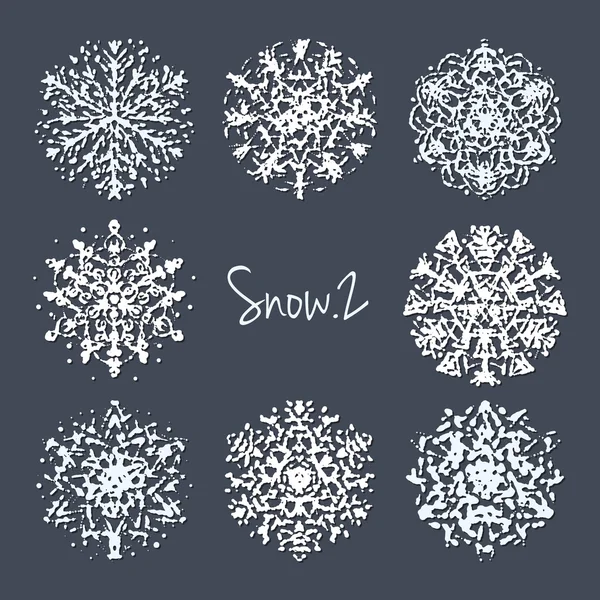 Hand drawn snowflakes collection — Stock Vector