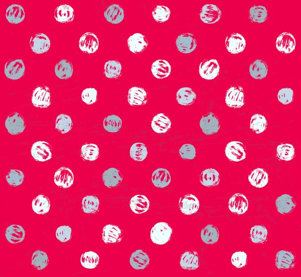 Grunge Polka Seamless Pattern — Stock Vector