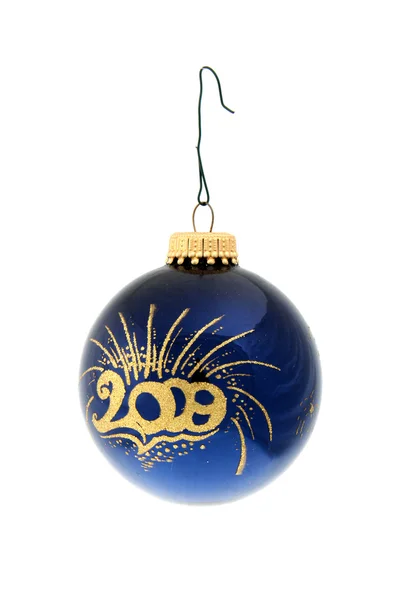 Blå jul boll Stockbild