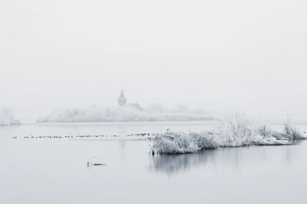 Wintermeer Stockfoto