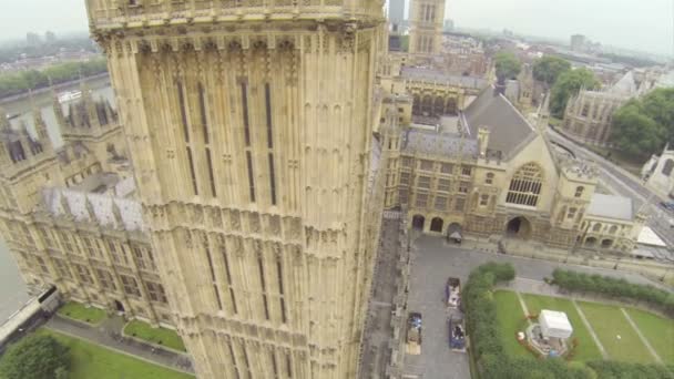 Voando em torno de Big Ben Vídeo De Stock