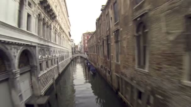 Brug van zuchten in Venetië — Stockvideo