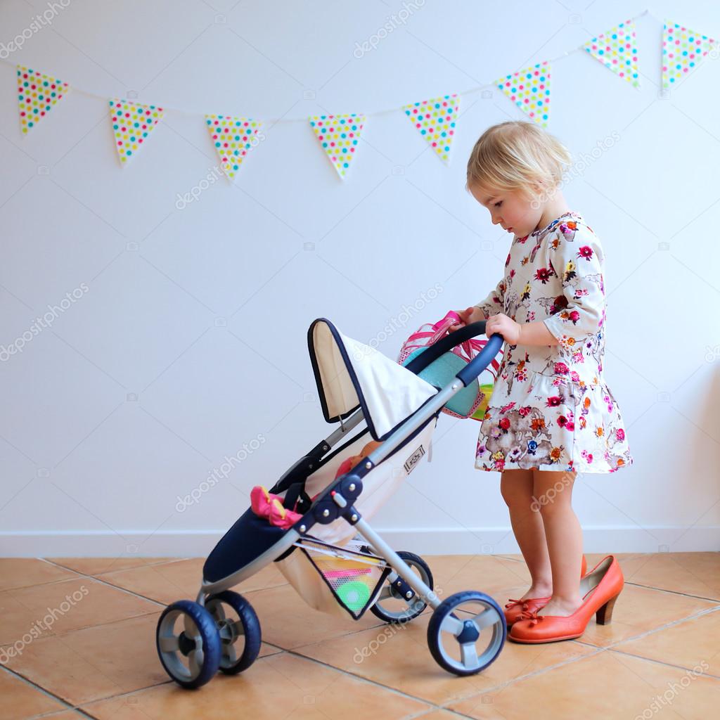 little girl baby doll stroller