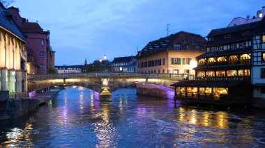 Strazburg, alsace bölgesi, Fransa hystorical bölümünde Ortaçağ cityscape