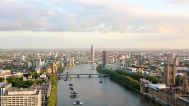 Fantastik cityscape, London Eye görünümünden