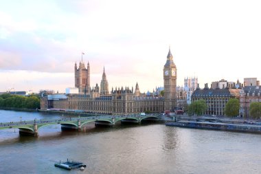 Fantastik cityscape, London Eye görünümünden