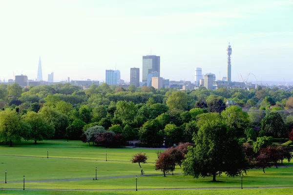 London stadsbild från Primrose Hills park — Stockfoto