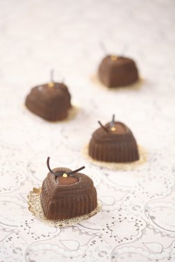 Chocolate Coffee Mousse Heart Cakes