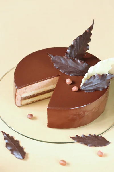 Dos piezas de torta de rollo suizo Oreo —  Fotos de Stock