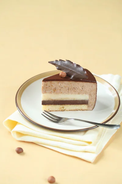 Piece of Chocolate Hazelnut Mousse Cake