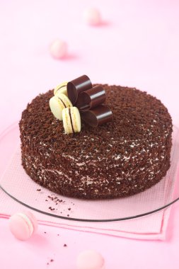Chocolate Layer Cake with Meringue and Passionfruit Curd