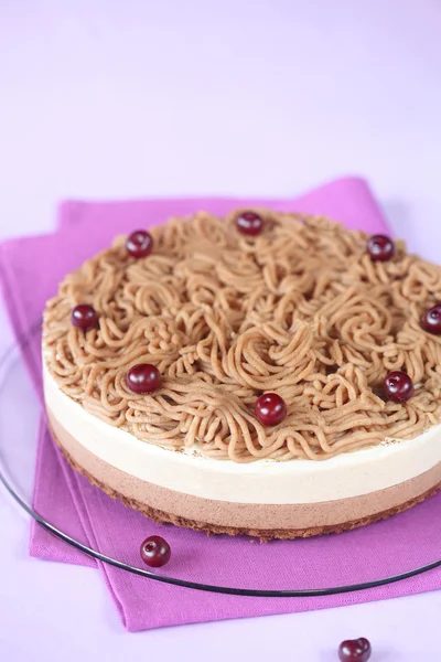 Kasztan Mousse Cake — Zdjęcie stockowe