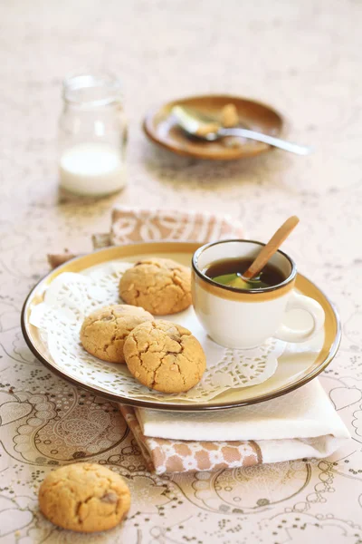 Biscuits au chocolat au beurre d'arachide — Photo