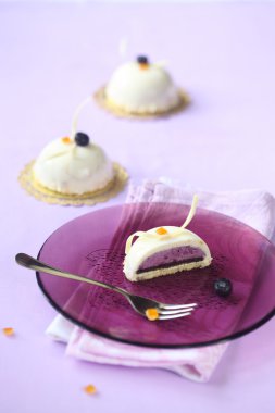 Blueberry Orange Mousse Cakes