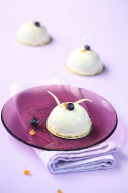 Blueberry Orange Mousse Cakes