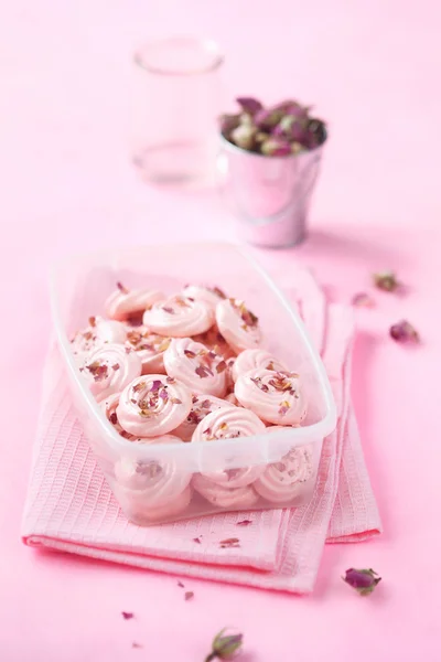 Rose Meringue Cookies — Stock Photo, Image