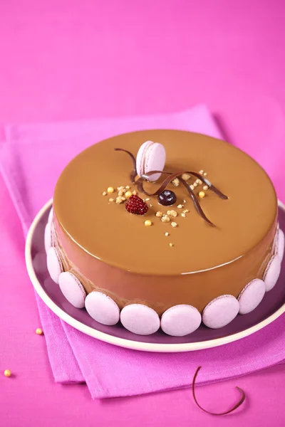 Apple, Blueberry and Milk Chocolate Entremet Cake — Stock Photo, Image