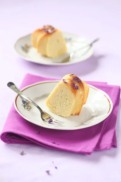 Two Pieces of Lemon Cake