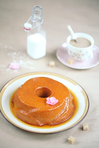 Traditionele Braziliaanse Coconut Tapioca Pudding — Stockfoto