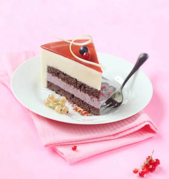 Beeren-Mousse-Kuchen — Stockfoto