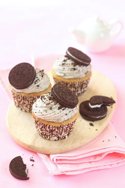 Chocolate Cookie Cupcakes — Stock fotografie