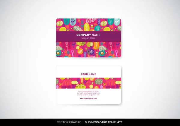Business Card Template — Stock Vector